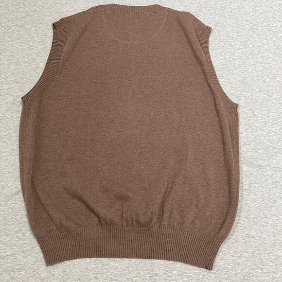 Haley Signature Mens Sweater Vest Large Brown Grandpa Argyle Golf Preppy - Picture 5 of 11